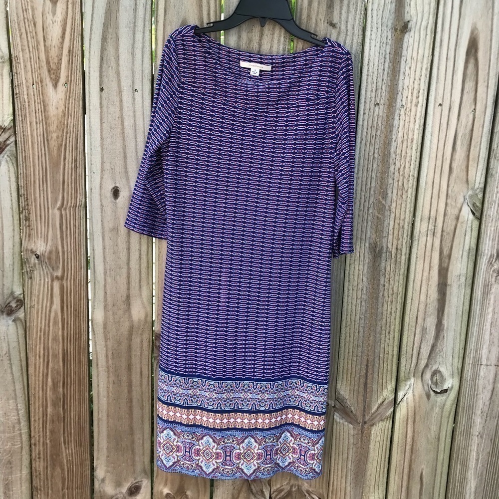 41 Hawthorn Mosaic Shift Dress Size Small D142